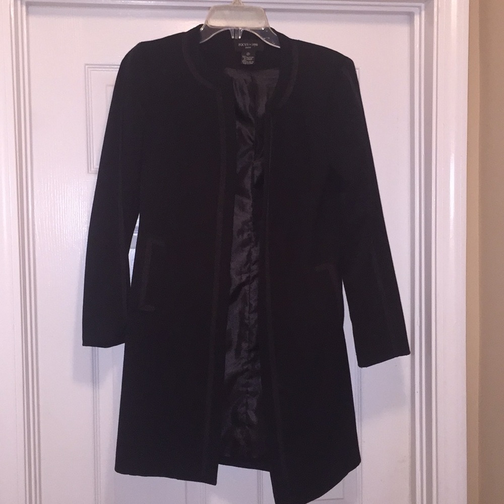 Black knee length blazer